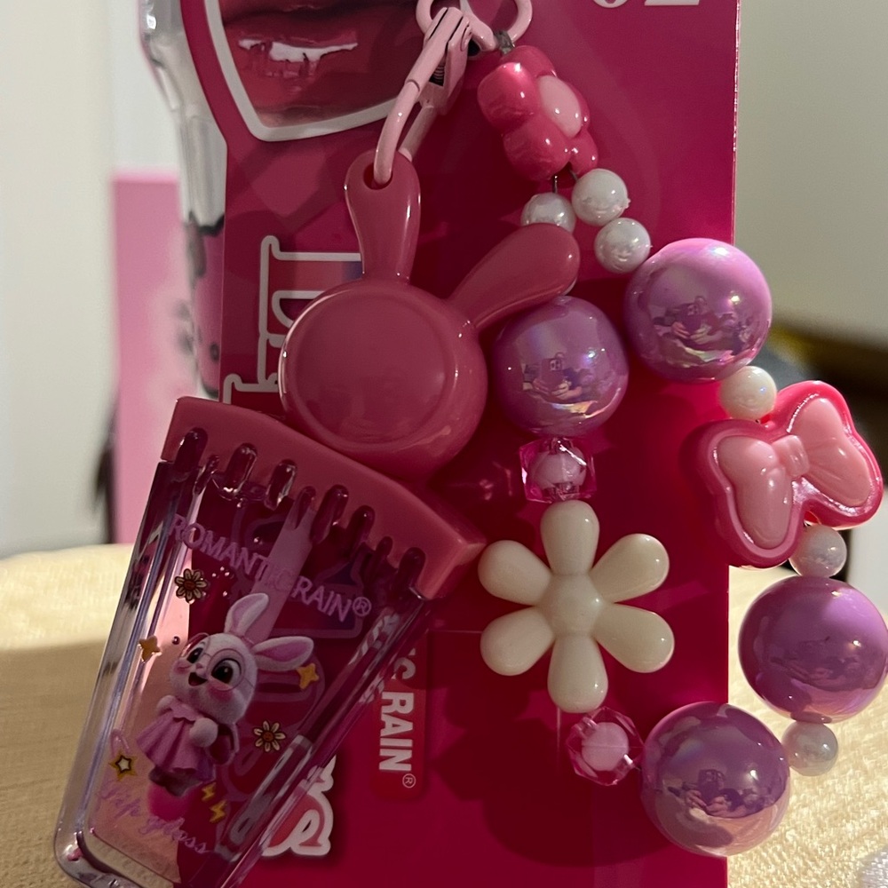 Kids Bunny Bracelet and lip gloss